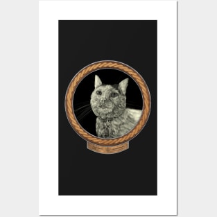 Lucy&#39;s Gaze (frame copper celtic rope silver rim) Posters and Art